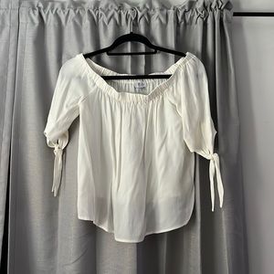 White off the shoulder shirt